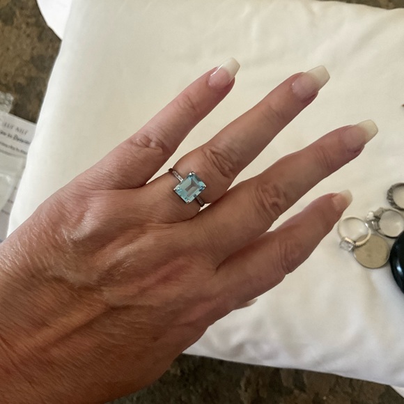 Jewelry - Aquamarine and Silver(maybe white gold) Ring